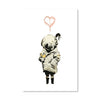 Banksy Space Girl And Bird Canvas Art Clock Canvas