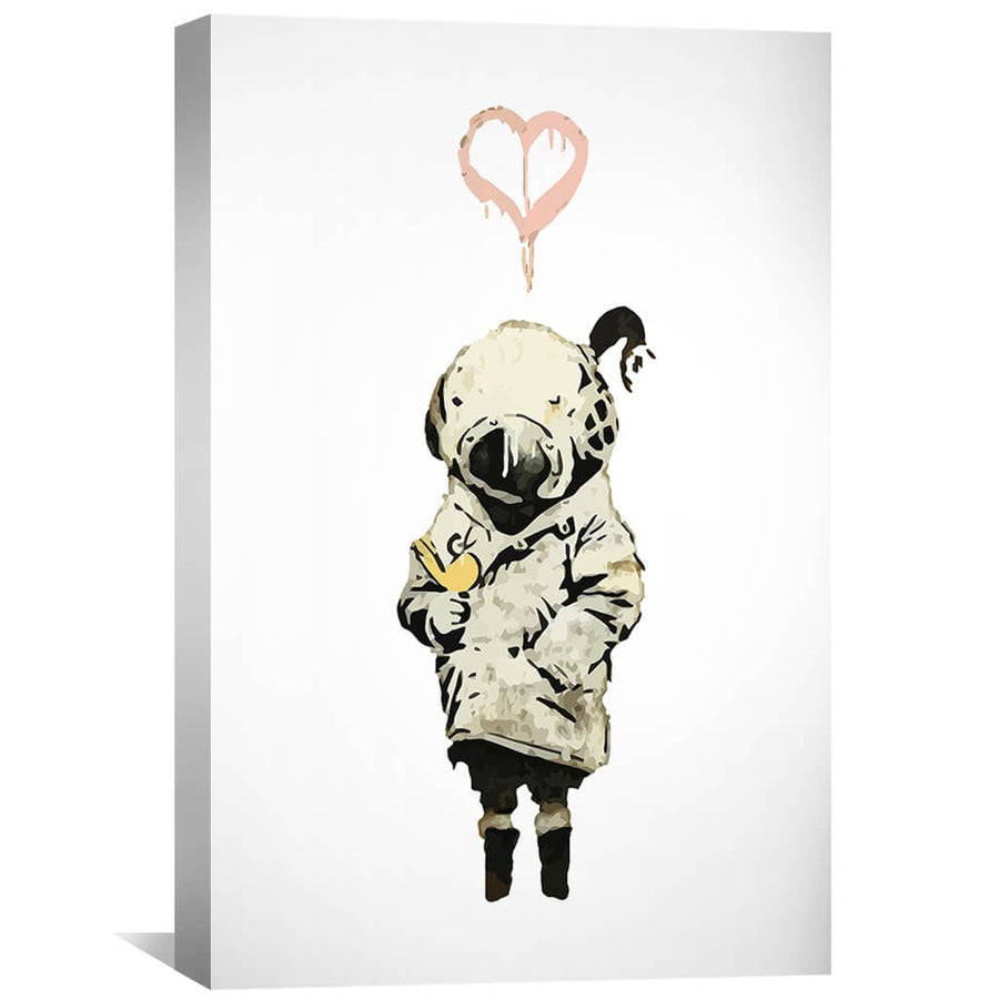 Banksy Space Girl And Bird Canvas Art Clock Canvas