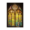 Banksy Stained Glass Window Canvas Art Clock Canvas