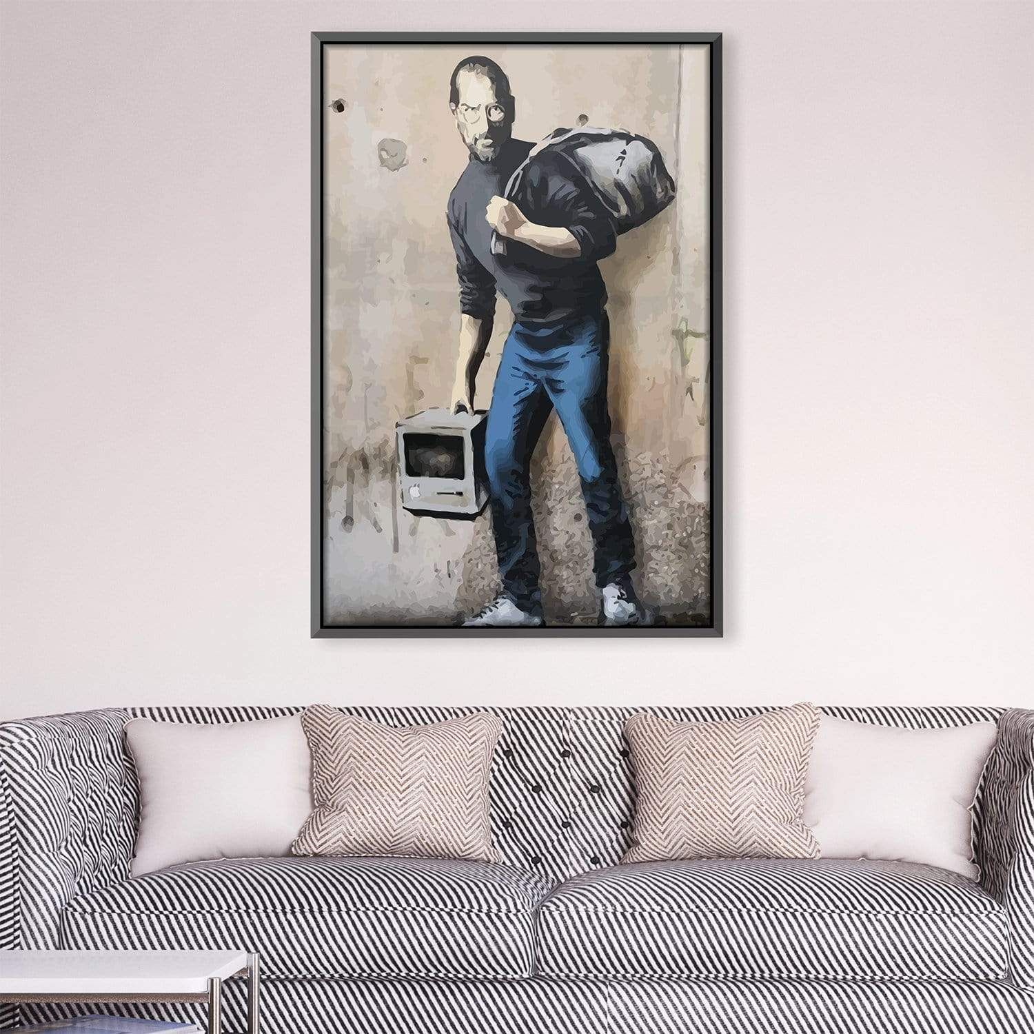 Banksy Steve Jobs Canvas – ClockCanvas