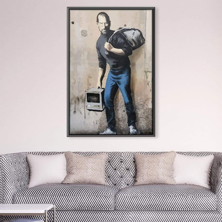 Banksy Steve Jobs Canvas Art Clock Canvas