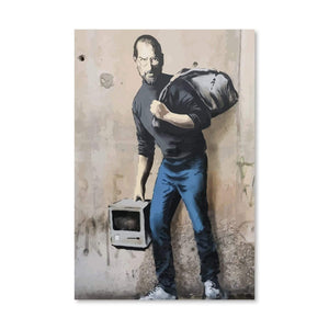 Banksy Steve Jobs Canvas Art Clock Canvas