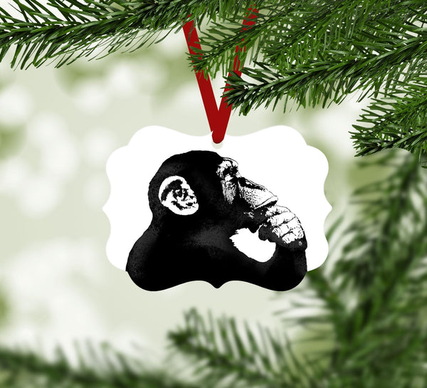 Banksy The Thinker Monkey ChristmasOrnament – ClockCanvas