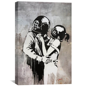 Banksy Think Tank Canvas Art 30 x 45cm / Unframed Canvas Print Clock Canvas