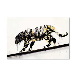 Banksy Tiger Canvas Art Clock Canvas