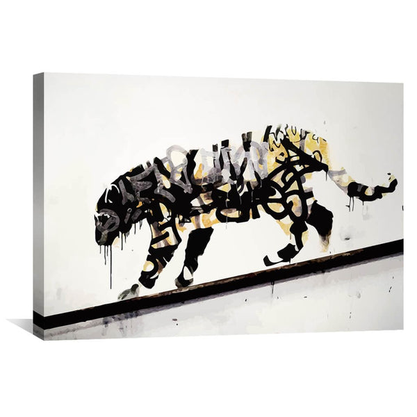 Banksy Tiger Canvas Art Clock Canvas