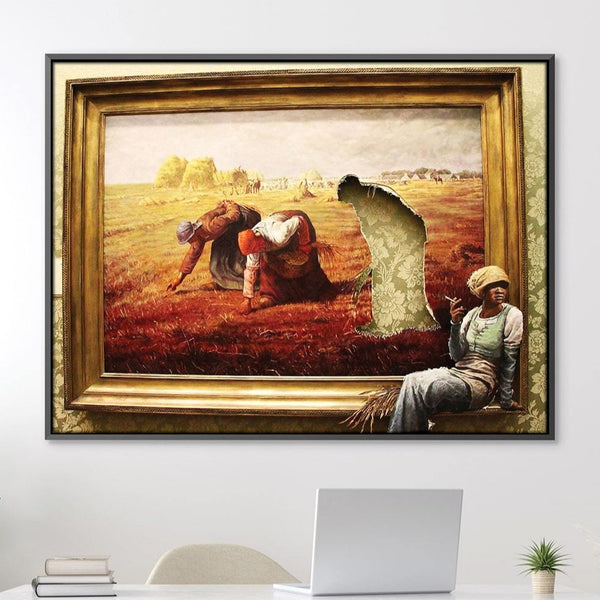 Banksy Time Out Canvas Art Clock Canvas