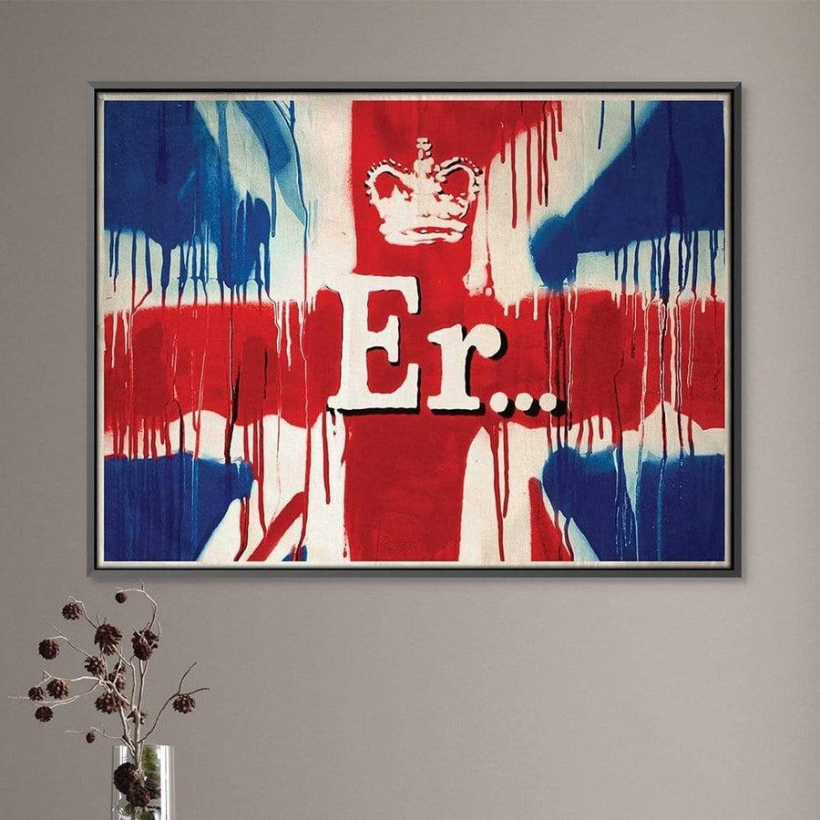 Banksy Union Jack Er Canvas Art Clock Canvas