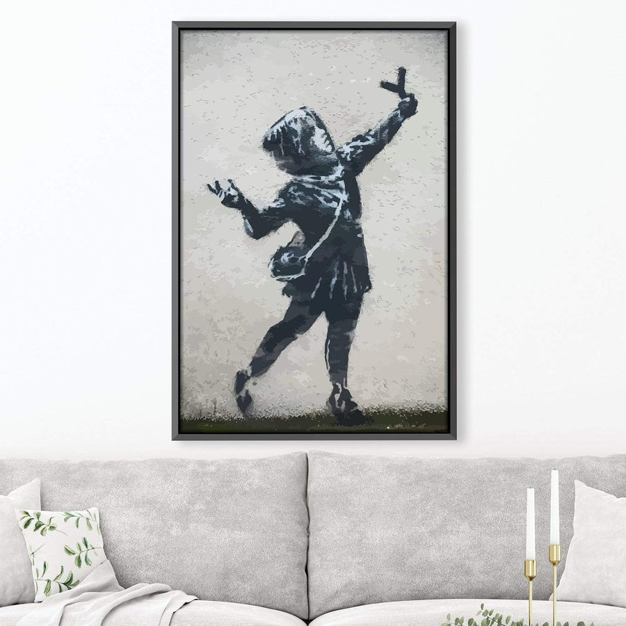 Banksy Valentines Day Marsh Lane Canvas Art Clock Canvas