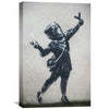 Banksy Valentines Day Marsh Lane Canvas Art 30 x 45cm / Unframed Canvas Print Clock Canvas