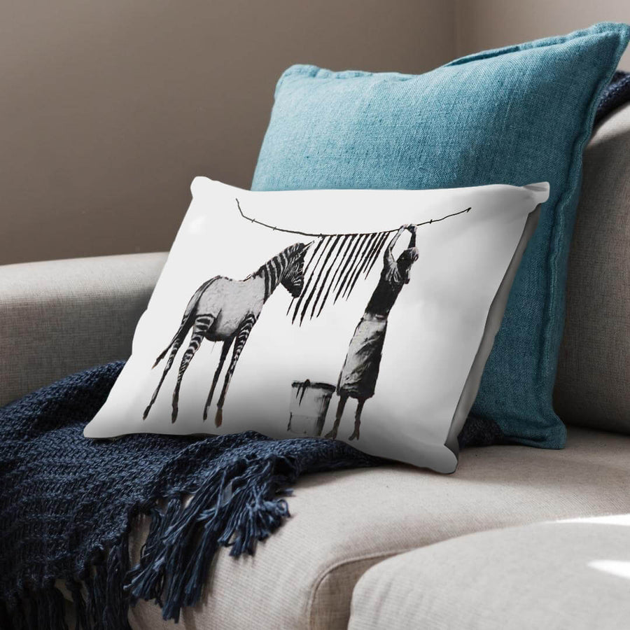 Banksy Washing Zebra Stripes Cushion Cushion Cushion Landscape Clock Canvas