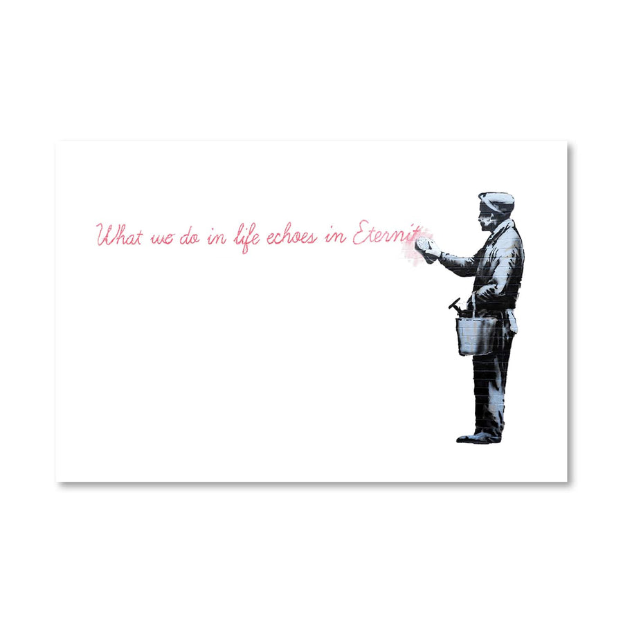 Banksy What We do In Life Canvas Art Clock Canvas