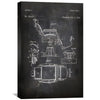 Barber Chair Blue print Canvas Art Clock Canvas