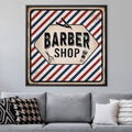 Barber Shop Canvas Art Clock Canvas