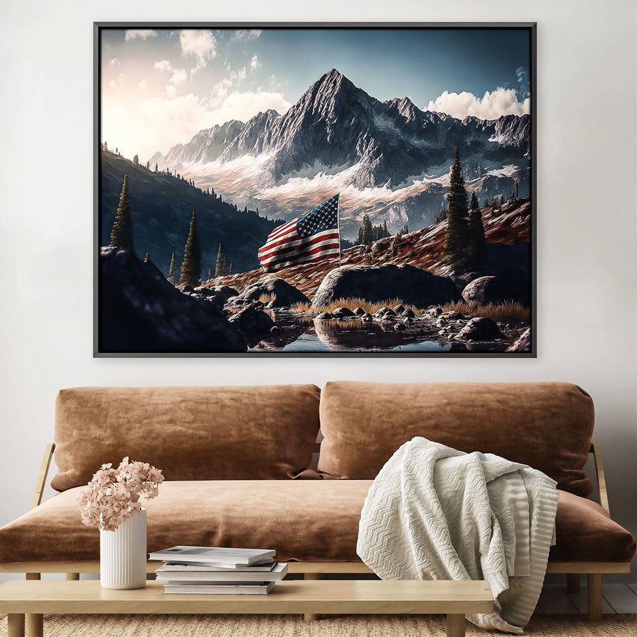 Base Flag Canvas Art Clock Canvas