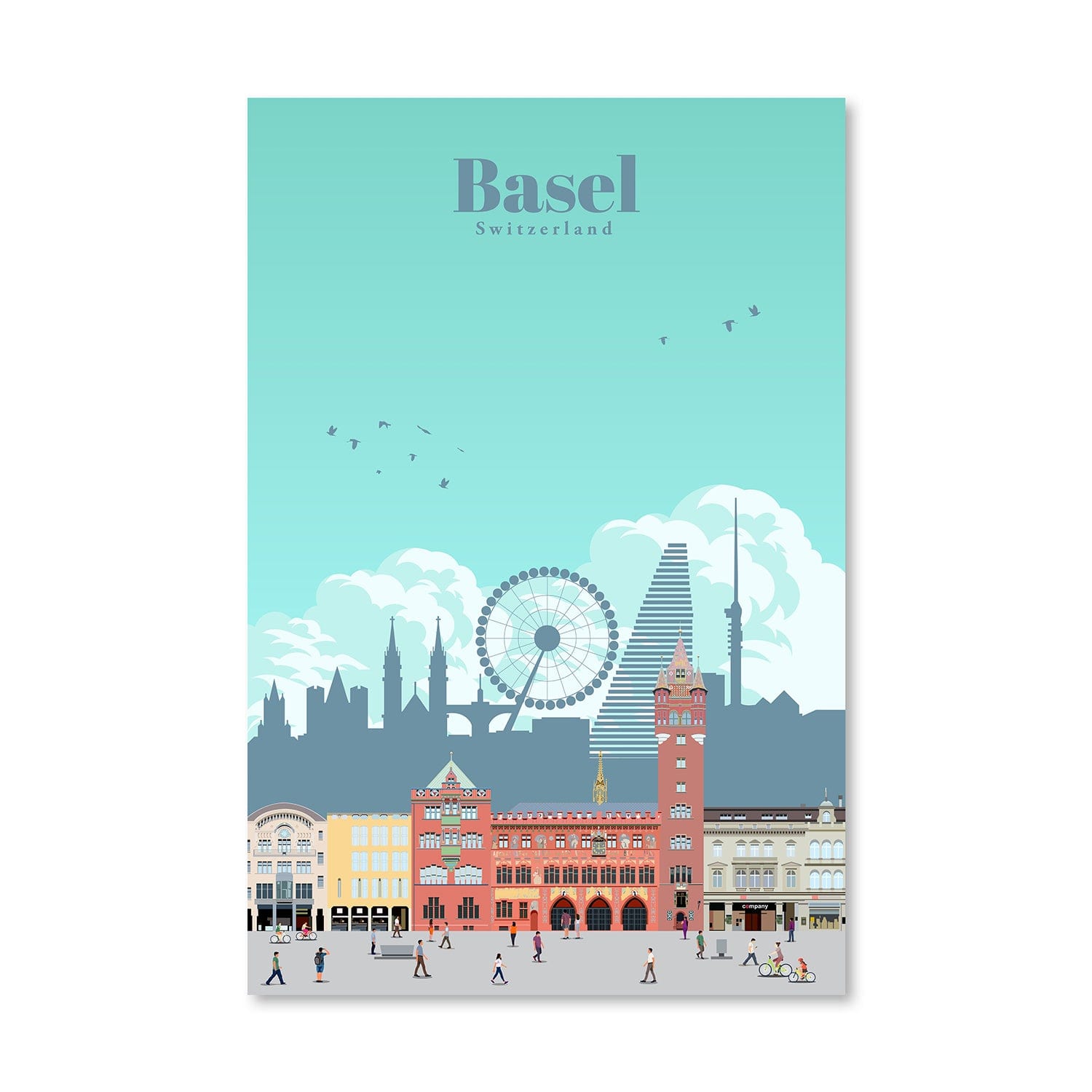Basel Canvas - Studio 324 Art Clock Canvas