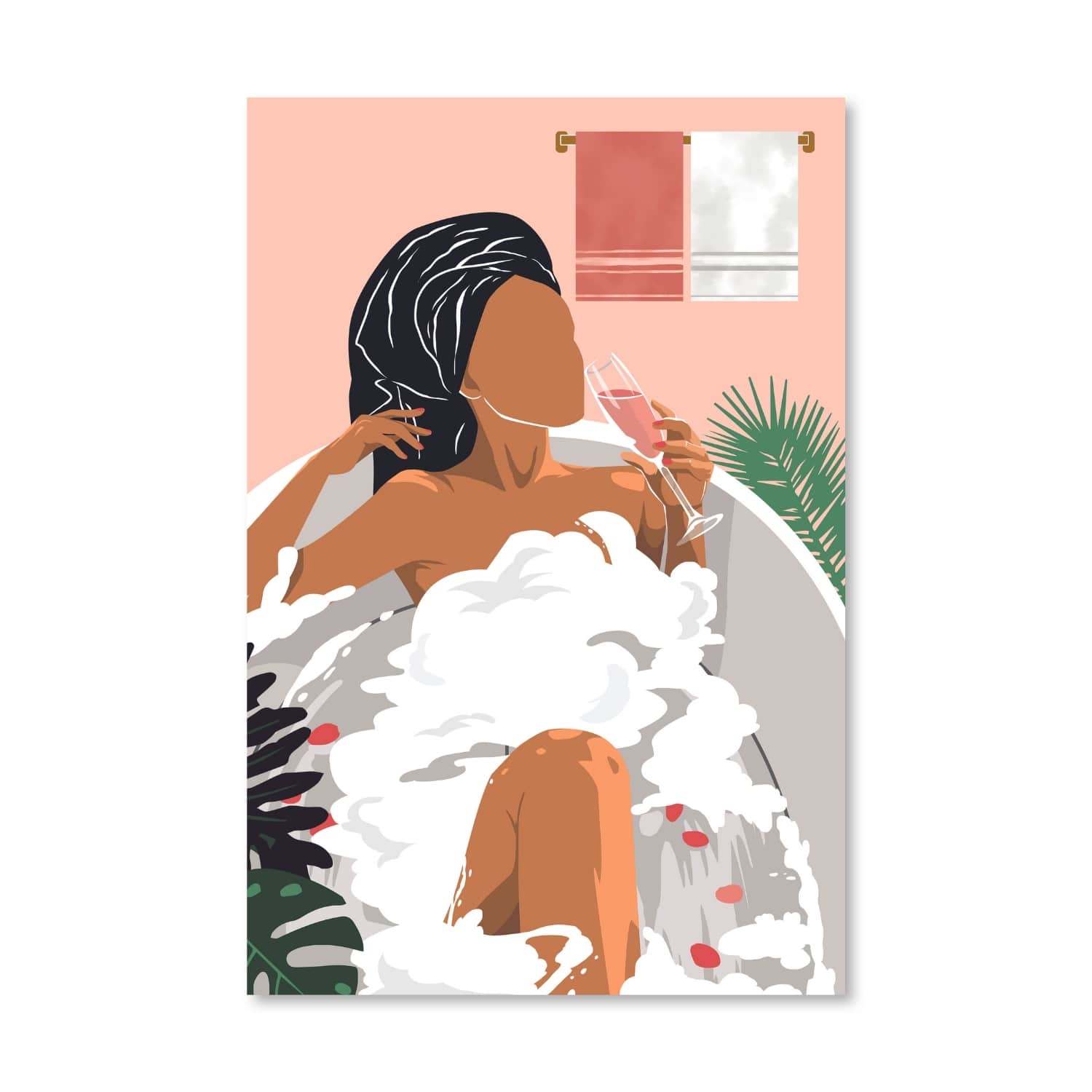 Bathe and Relax Canvas Art Clock Canvas