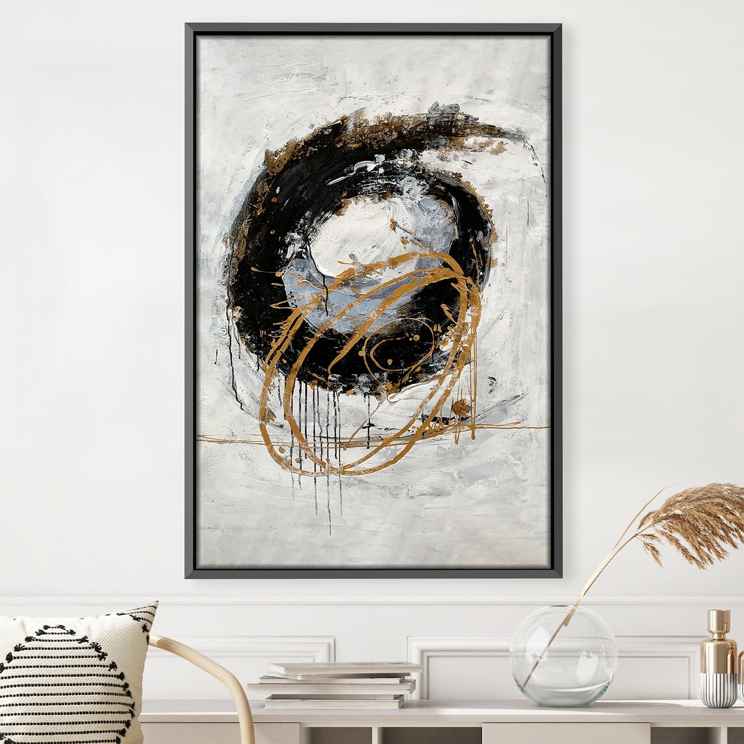 Battles of Empathy Oil Painting Oil 30 x 45cm / Oil Painting Clock Canvas
