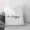 Be Happy A Cushion Cushion Cushion Square Clock Canvas