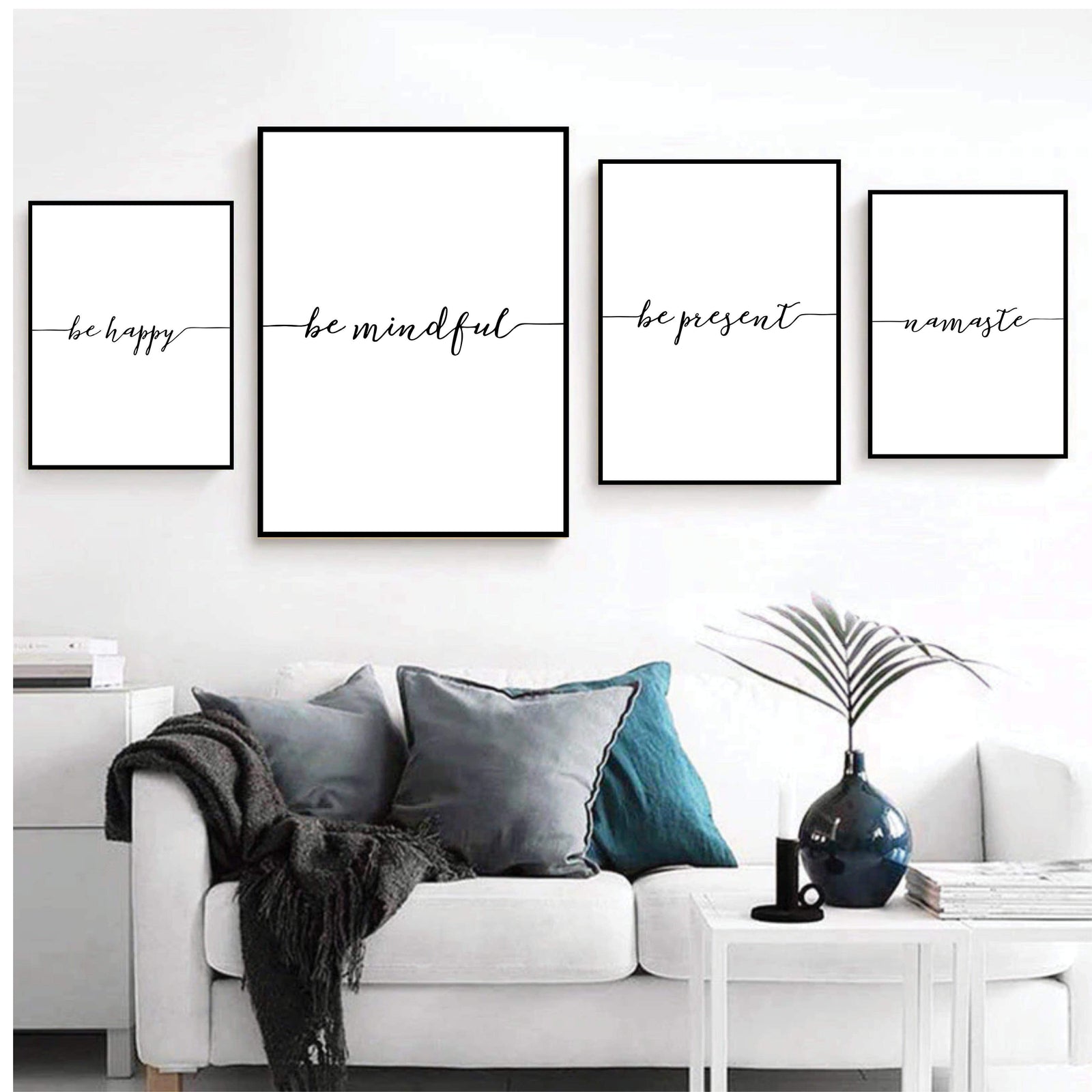 Be Happy Canvas Art Clock Canvas