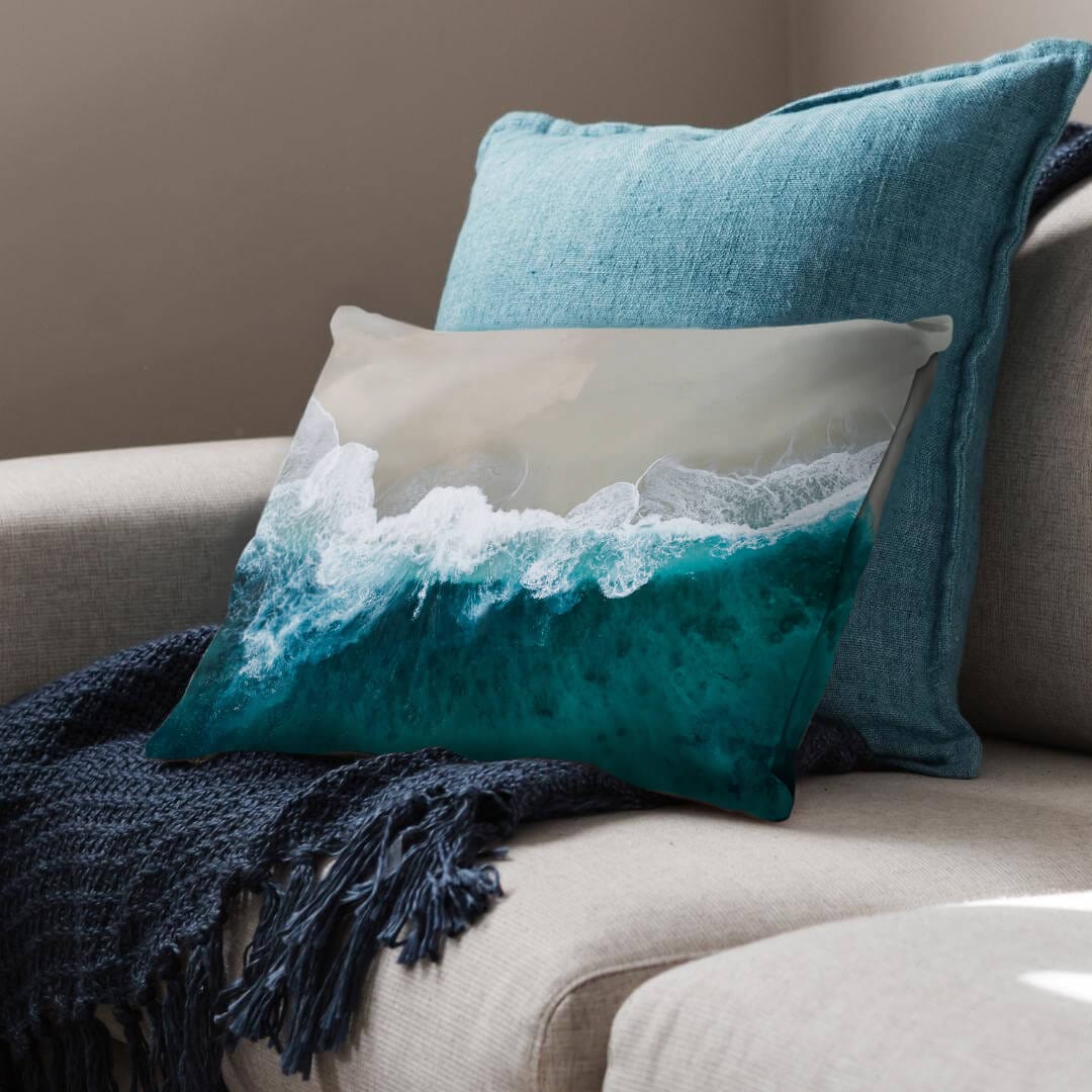 Beach Cushion Cushion Cushion Landscape Clock Canvas