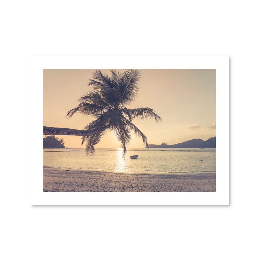 Beach Vacation Print Art Clock Canvas
