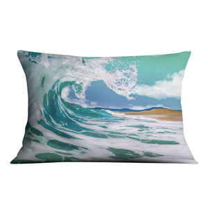 Beach Wave Cushion Cushion 48 x 33cm Clock Canvas