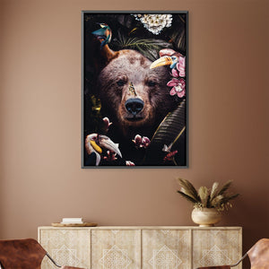 Bear Canvas Art 30 x 45cm / Unframed Canvas Print Clock Canvas