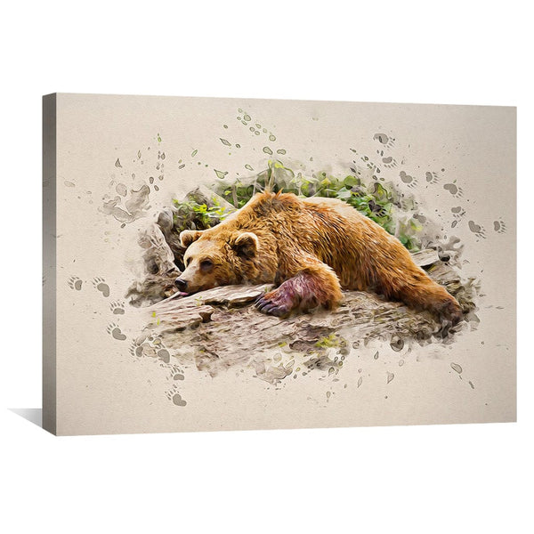Bearly There Canvas Art Clock Canvas