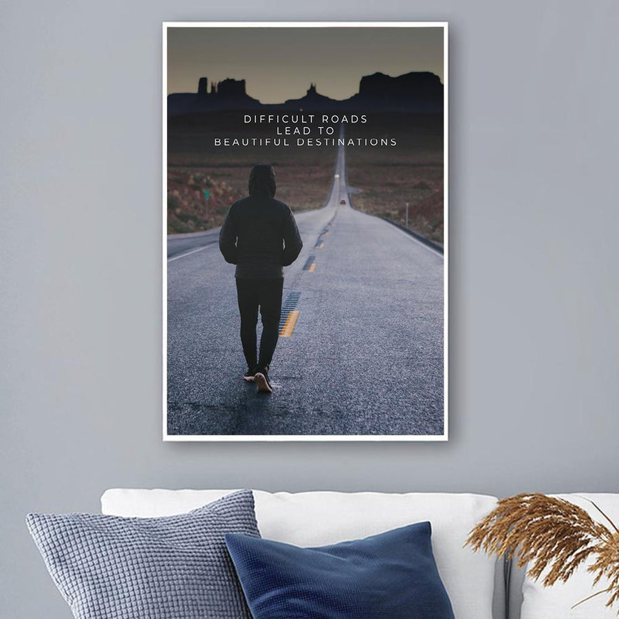 Beautiful Destinations Clock Canvas