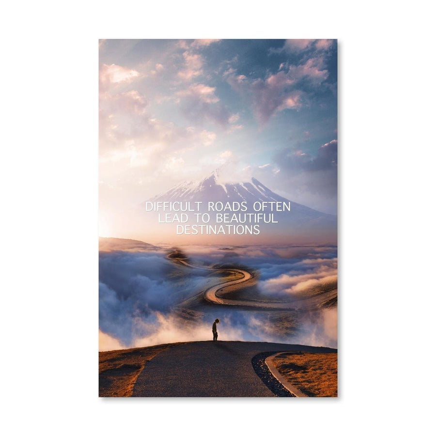 Beautiful Destinations - Mountain Canvas Art Clock Canvas