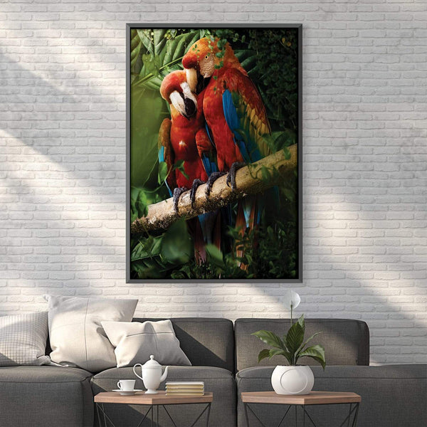 Beautiful Parrots Canvas Art Clock Canvas