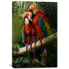 Beautiful Parrots Canvas Art 30 x 45cm / Unframed Canvas Print Clock Canvas