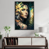 Beauty and Abstract Strokes Canvas Art Clock Canvas