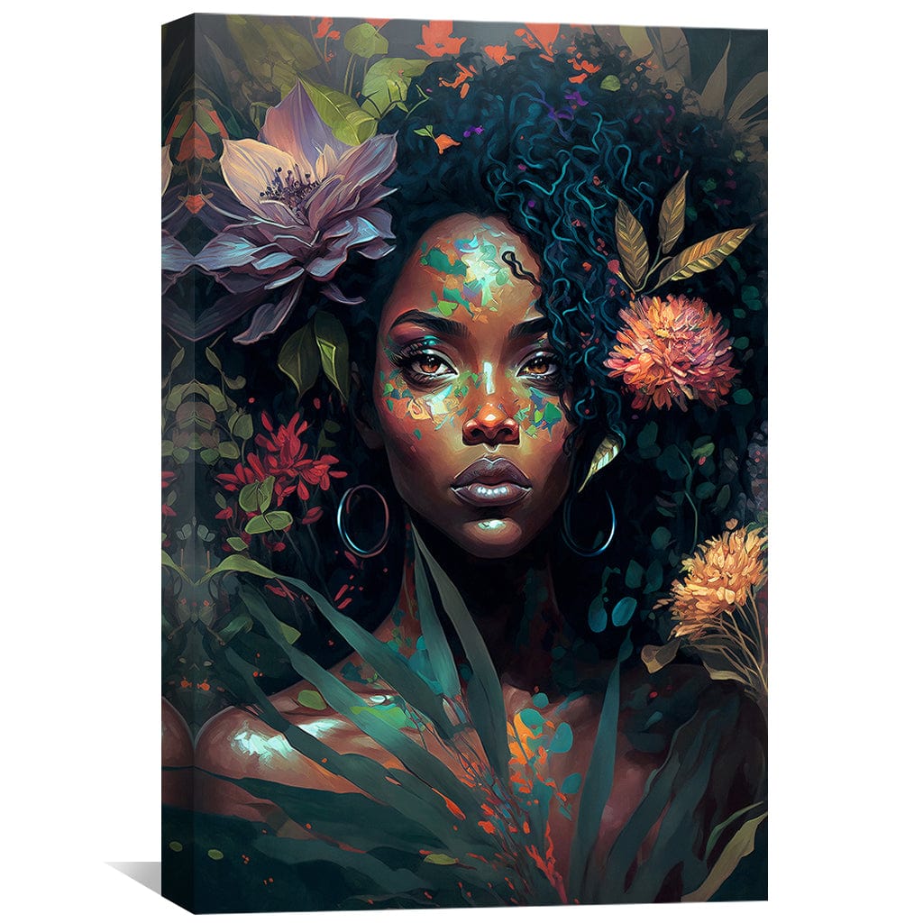 Beauty In The Flowers Canvas Art Clock Canvas