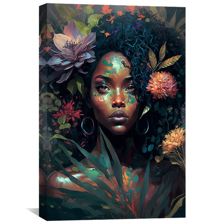 Beauty In The Flowers Canvas Art Clock Canvas