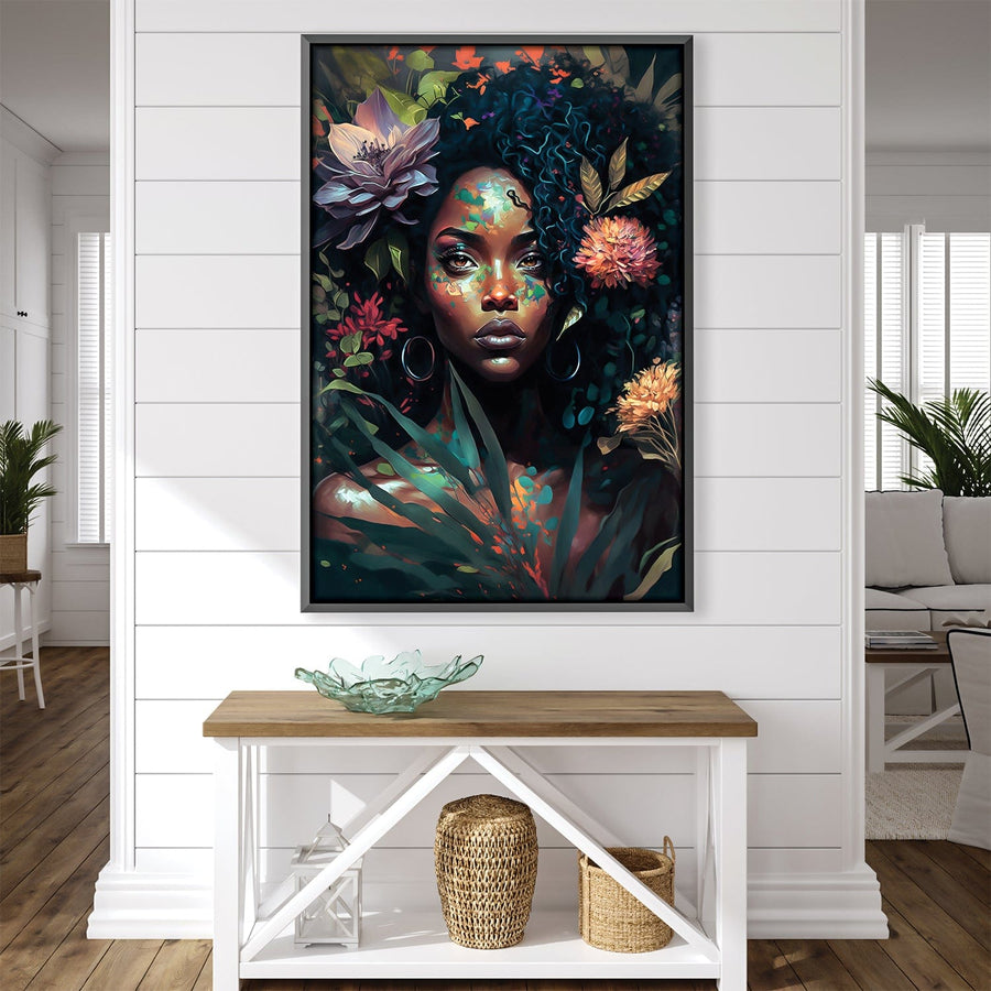 Beauty In The Flowers Canvas Art Clock Canvas