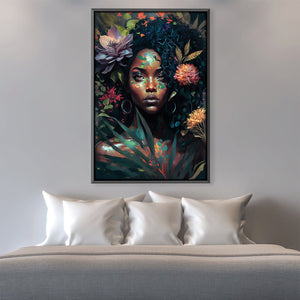 Beauty In The Flowers Canvas Art Clock Canvas