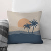 Beige Tropics A Cushion Cushion 45 x 45cm Clock Canvas