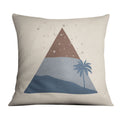 Beige Tropics B Cushion Cushion 45 x 45cm Clock Canvas