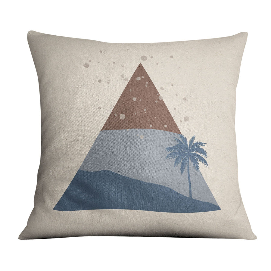 Beige Tropics B Cushion Cushion 45 x 45cm Clock Canvas