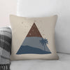 Beige Tropics B Cushion Cushion 45 x 45cm Clock Canvas