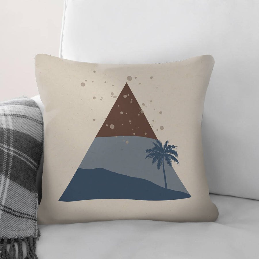 Beige Tropics B Cushion Cushion 45 x 45cm Clock Canvas