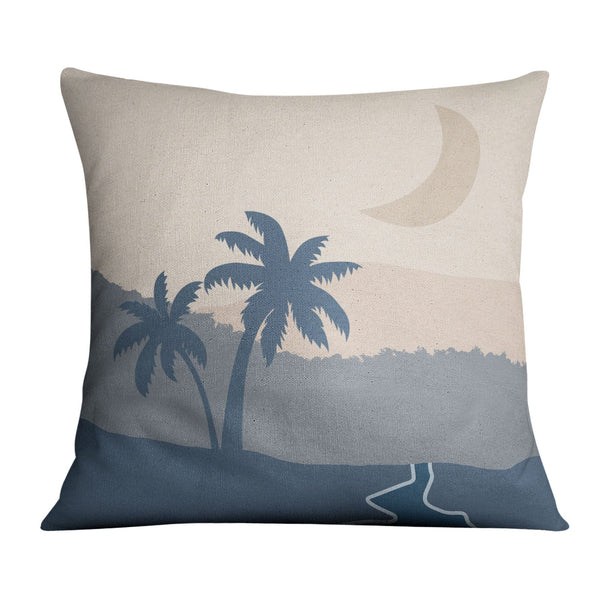 Beige Tropics C Cushion Cushion 45 x 45cm Clock Canvas