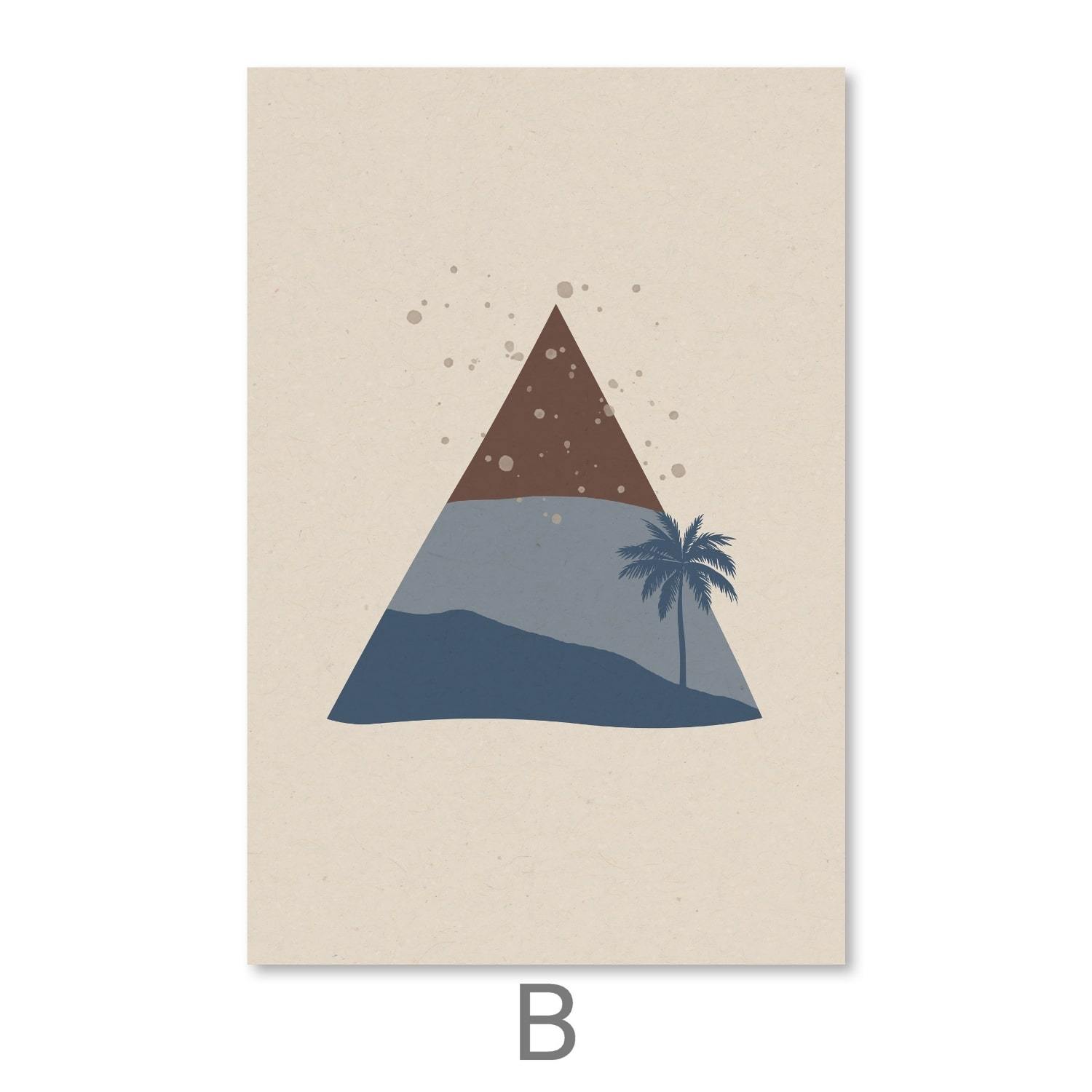Beige Tropics Canvas Art B / 30 x 45cm / Unframed Canvas Print Clock Canvas