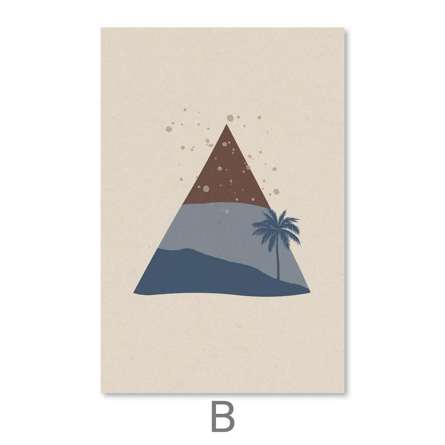 Beige Tropics Canvas Art B / 30 x 45cm / Unframed Canvas Print Clock Canvas