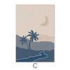 Beige Tropics Canvas Art C / 30 x 45cm / Unframed Canvas Print Clock Canvas