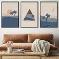 Beige Tropics Canvas Art Clock Canvas