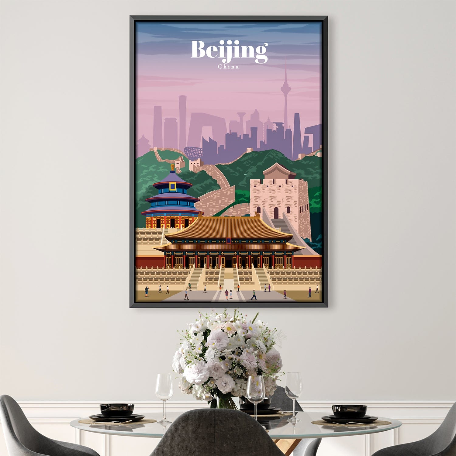 Beijing Canvas - Studio 324 Art Clock Canvas