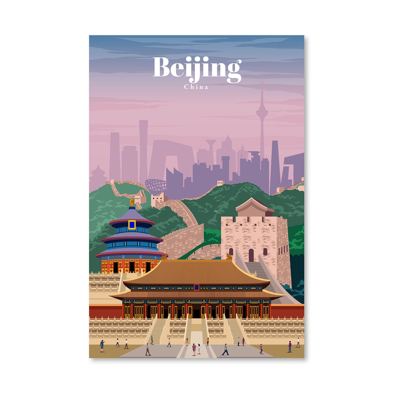 Beijing Canvas - Studio 324 Art Clock Canvas
